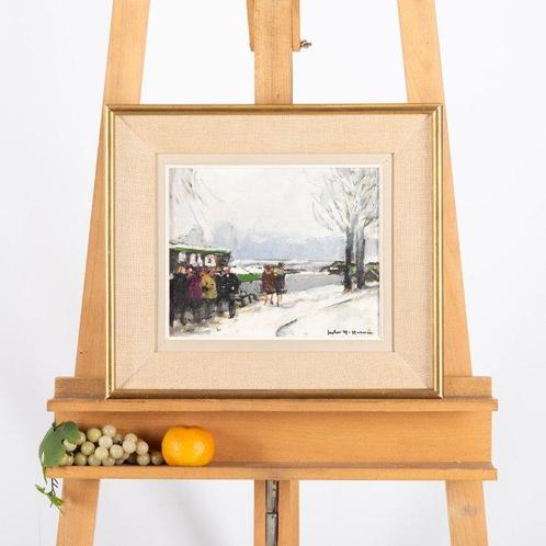 Jules René Hervé (1887-1981) - Paris in winter, Antiek en Kunst, Kunst | Schilderijen | Klassiek