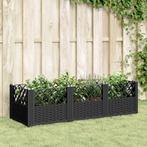 vidaXL Plantenbak met pinnen 123,5x43,5x43,5 cm polypropeen, Verzenden, Nieuw, Kunststof