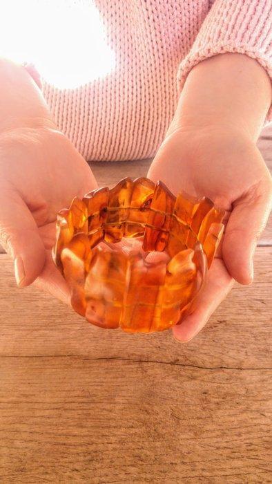 Cognackleur Baltic Amber Armband - Barnsteen - 60 mm - 80 mm, Verzamelen, Dierenverzamelingen