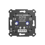 Ratio LED DUO dimmer 2x 5-100W inbouw inclusief afdekraam, Doe-het-zelf en Verbouw, Nieuw, Stopcontact