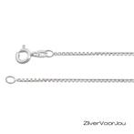 Zilveren box ketting 36 cm 1 mm breed, Sieraden, Tassen en Uiterlijk, Kettingen, Verzenden, Nieuw, Zilver