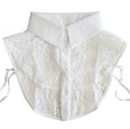 Wit kanten kraagje met punt kraag - losse blouse kraagjes, Nieuw, Maat 38/40 (M), Wit, Losse Blouse Kraagjes