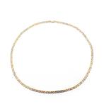 Tricolor gouden heren ketting | 50 cm (solide ketting), Ophalen of Verzenden, Gebruikt, Overige kleuren, Goud