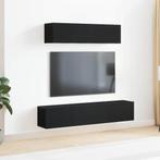 vidaXL 6-delige TV-meubelset - Wandmontage, zwart eiken,, Verzenden, 150 tot 200 cm, Nieuw, Minder dan 100 cm