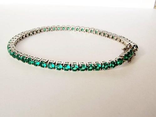Zonder Minimumprijs - Tennis armband Platina, Zilver -, Sieraden, Tassen en Uiterlijk, Antieke sieraden