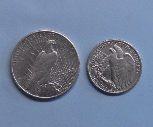Verenigde Staten. 1 Dollar and 1/2 Dollar 1928S & 1943/ Lot, Postzegels en Munten, Munten | Europa | Niet-Euromunten