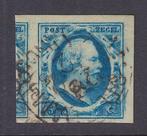 Nederland 1852 - Koning Willem III, zeer breedgerand zegel, Postzegels en Munten, Postzegels | Nederland, Gestempeld