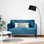 vidaXL Loveseat bank 109 cm fluweel blauw, Verzenden, Nieuw, Stof