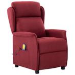 vidaXL Massagestoel stof wijnrood, Sport en Fitness, Massageproducten, Verzenden, Nieuw