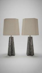 Tafellamp - Grigio Carnico marmer - Luxe Italiaans design, Antiek en Kunst