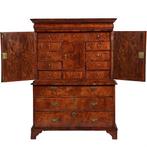 Vroeg 18e eeuws Engels rariteiten kabinet in wortelnoten met, Ophalen of Verzenden