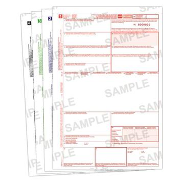 CMR vrachtbrief handset 4-voud - Genummerd - Doos 500 sets beschikbaar voor biedingen