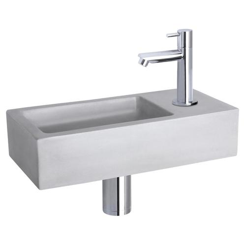 Fonteinset Differnz Ravo Beton 38.5x18.5x9 cm Licht Grijs, Doe-het-zelf en Verbouw, Sanitair, Overige typen, Nieuw, Chroom, Ophalen of Verzenden