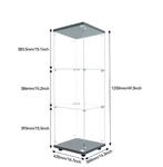 Glazen Vitrinekast met LED – 3 Planken en Slot, Huis en Inrichting, Verzenden, Nieuw