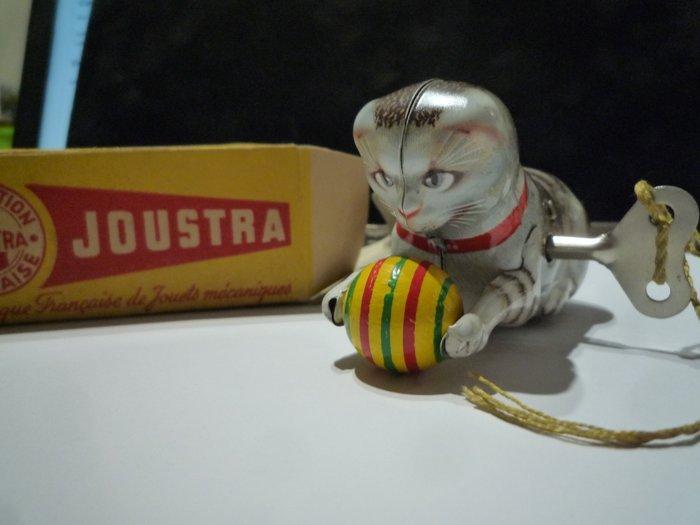 Joustra - Wind-up kat die een balletje achtervolgt, in doos, Antiek en Kunst, Antiek | Speelgoed