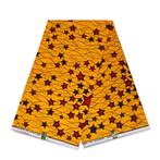 VLISCO stof Hollandais Afrikaanse Wax print - Geel / Rode St, Ophalen of Verzenden, Nieuw
