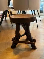 Plantentafel - Hout - Kruk, Antiek en Kunst, Curiosa en Brocante