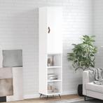 vidaXL buffetkast 34,5x34x180 cm bewerkt hout hoogglans wit, Huis en Inrichting, Minder dan 50 cm, Verzenden, Nieuw, Minder dan 100 cm