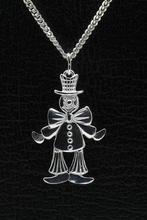 Zilveren Clown ketting hanger - bewegend, Verzenden, Nieuw