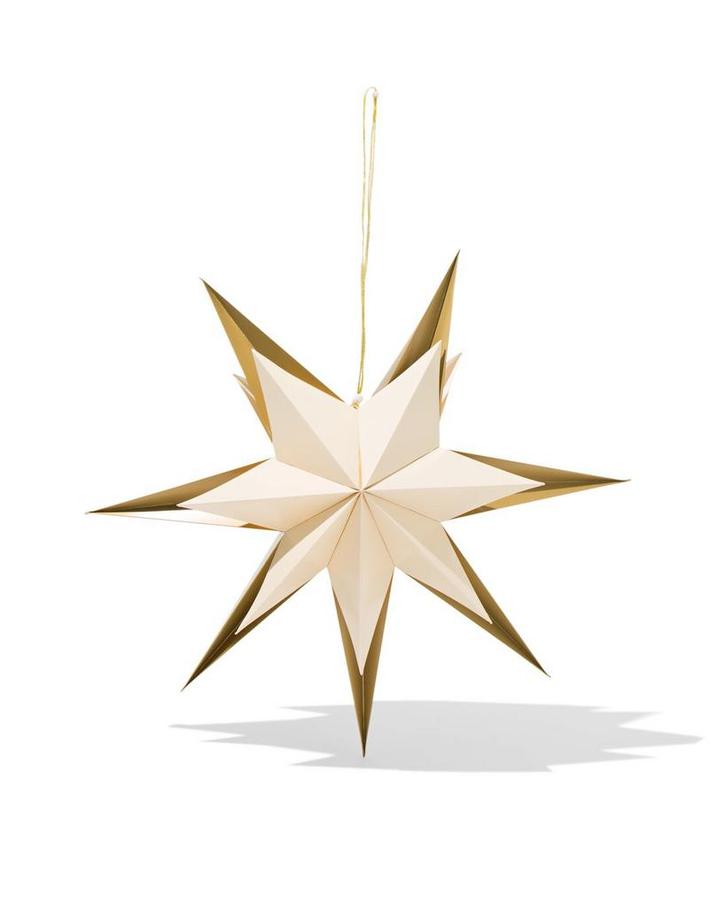 HEMA Led papieren ster 22.5x58x58cm crème, Diversen, Kerst, Nieuw, Verzenden