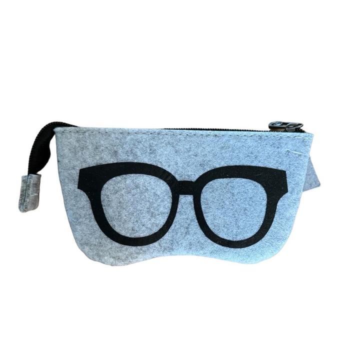 Brillenetui - Grijs - Vilt - Brillen etui - Bril Beschermer, Sieraden, Tassen en Uiterlijk, Zonnebrillen en Brillen | Heren, Nieuw