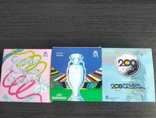 Spanje. 10 Euro 2024 (3 monedas) Proof, Postzegels en Munten, Munten | Europa | Euromunten