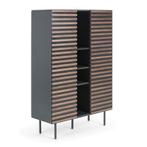 *WOONWINKEL* Kave Home Kesia Mat Grijze Kast Met Hout, Huis en Inrichting, Verzenden, Nieuw
