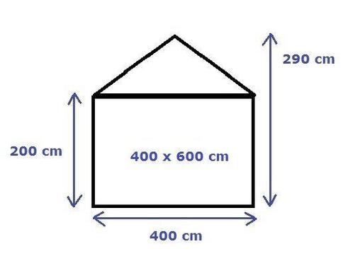 Opslagtent Premium PVC 4x6 mtr in Grijs (Opslagtenten), Tuin en Terras, Partytenten, Nieuw, Verzenden