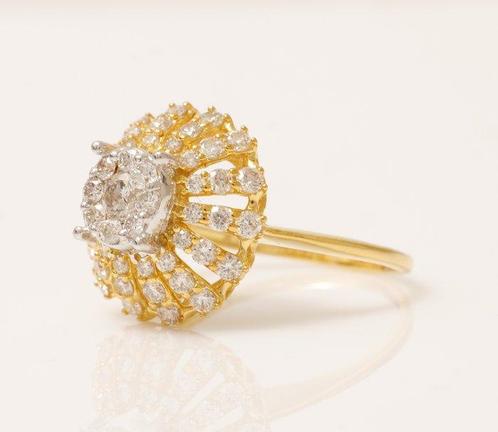 Verlovingsring - 14 karaat Geel goud - 1.45ct. tw. Diamant, Sieraden, Tassen en Uiterlijk, Antieke sieraden