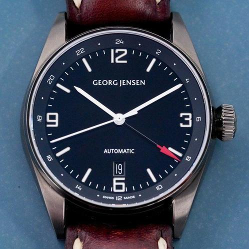 Georg Jensen Delta GMT Automatic 200M Black Case and Dial