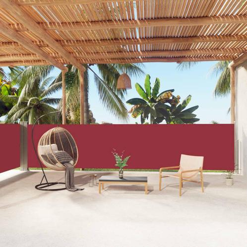 vidaXL Windscherm uittrekbaar 140x1000 cm rood, Tuin en Terras, Zonneschermen, Nieuw, Verzenden