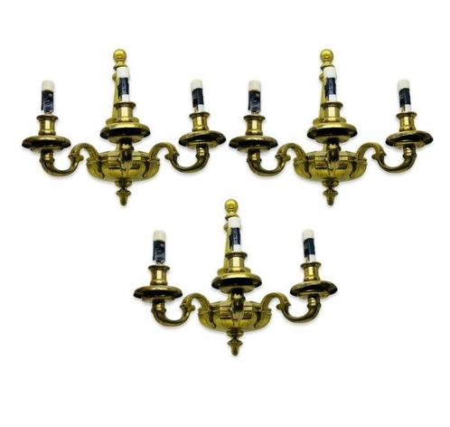 Wandlamp (3) - Verguld brons, Antiek en Kunst, Curiosa en Brocante