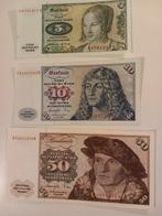 Duitsland. - 5, 10, 50 Deutsche Mark - various dates - Pick