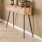 *WOONWINKEL* Speelse Sidetable Teakhout, Huis en Inrichting, Tafels | Sidetables, Verzenden, Nieuw