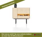 XOOON Modali highboard + LED, 1 deurs eiken fineer/metaal, Huis en Inrichting, Kasten | Dressoirs, Ophalen of Verzenden, Nieuw