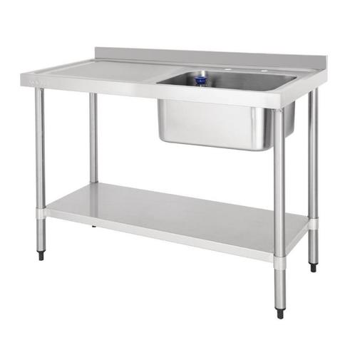RVS spoeltafel met afdruiprek | 1200mm Vogue, Zakelijke goederen, Horeca | Meubilair en Inrichting, Verzenden