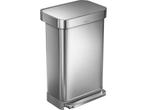 Simplehuman Rectangular Prullenbak - 45L - Liner Pocket -, Verzenden, Zo goed als nieuw