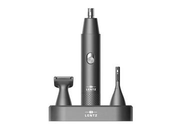 LENTZ Neushaartrimmer set 3-delig - 2 Opzetstukken - Grijs beschikbaar voor biedingen