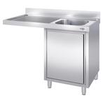GGM Gastro | Vaatwasser spoelbakkast - 1200x600mm - met 1 |, Witgoed en Apparatuur, Vaatwasmachines, Verzenden, Nieuw, Inbouw