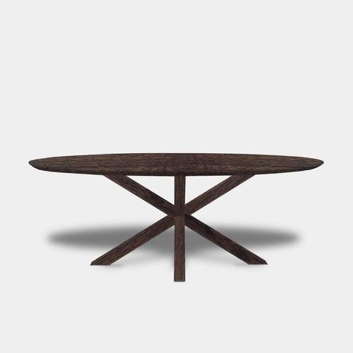 Tafel Ovaal Eikenhout  Matrix Hout  240x110, Huis en Inrichting, Tafels | Eettafels