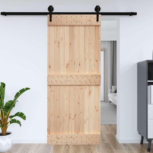 vidaXL Deur NARVIK 95x210 cm massief grenenhout, Doe-het-zelf en Verbouw, Deuren en Horren, Nieuw, Verzenden