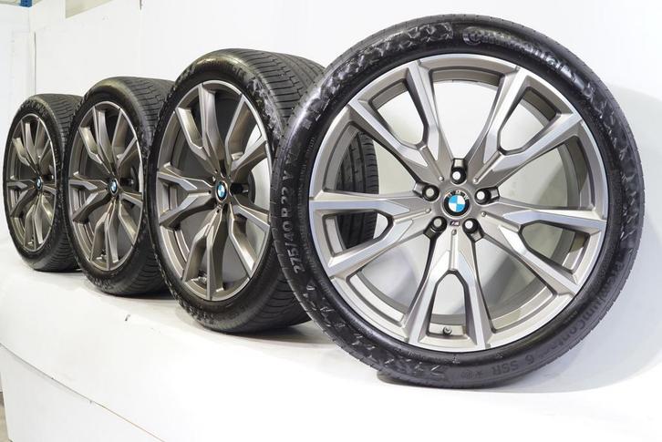 BMW X7 G07 22 inch velgen M755 + Zomerbanden Continental Run, Auto-onderdelen, Banden en Velgen, Velg(en), Gebruikt, Overige maten