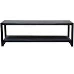 Tv-meubel Mangohout Britt 150 Zwart, Verzenden, 150 tot 200 cm, Nieuw, Minder dan 100 cm