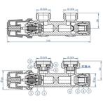 Riko Set Theromstatisch Onderblok Haaks-Rechts Mat Zwart, Doe-het-zelf en Verbouw, Verwarming en Radiatoren, Ophalen of Verzenden