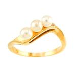 Mikimoto - Ring - 18 karaat Geel goud, Nieuw