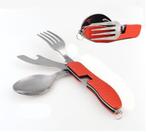 Multifunctioneel Bestek Setje Rood - 6-in-1, Caravans en Kamperen, Ophalen of Verzenden, Nieuw