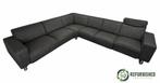 Refurbished 6-zits hoekbank donkergrijs 6 mnd garantie!, Huis en Inrichting, Gebruikt, Hoekbank, 300 cm of meer, Vierpersoons of meer