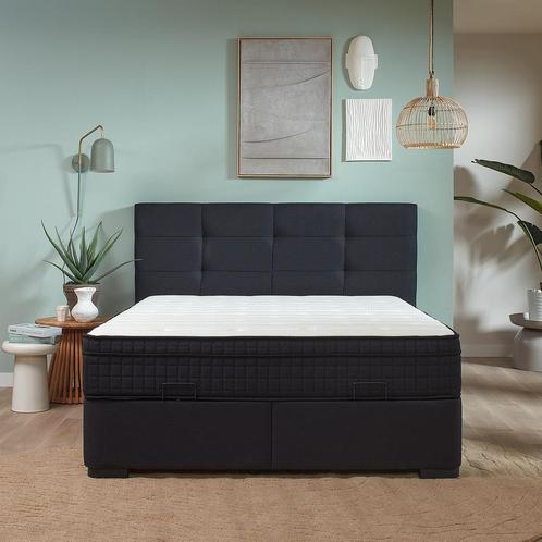 *WOONWINKEL* Boxspring Met Opbergruimte 180x200 Donkerblauw, Huis en Inrichting, Slaapkamer | Boxsprings, Blauw, Nieuw, Verzenden