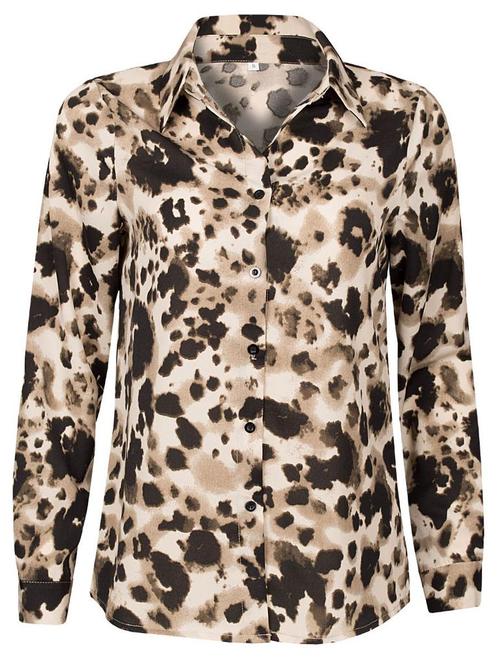 Blouse Eline Beige, damestop met lange mouwen, Kleding | Dames, Tops, Verzenden