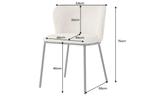 Design Stoel LYON mint corduroy zwarte metalen poten - 44963, Huis en Inrichting, Stoelen, Ophalen of Verzenden, Nieuw